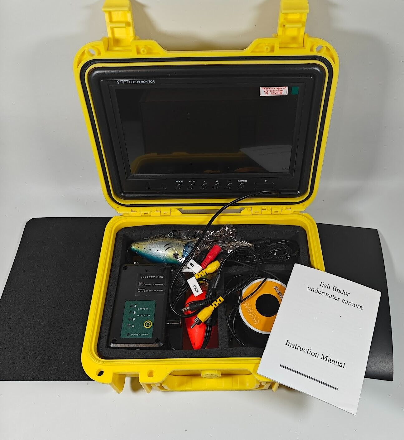 Mingbosky Portable Underwater Fishing Camera Video Fish Finder, 100ft 1200VTL