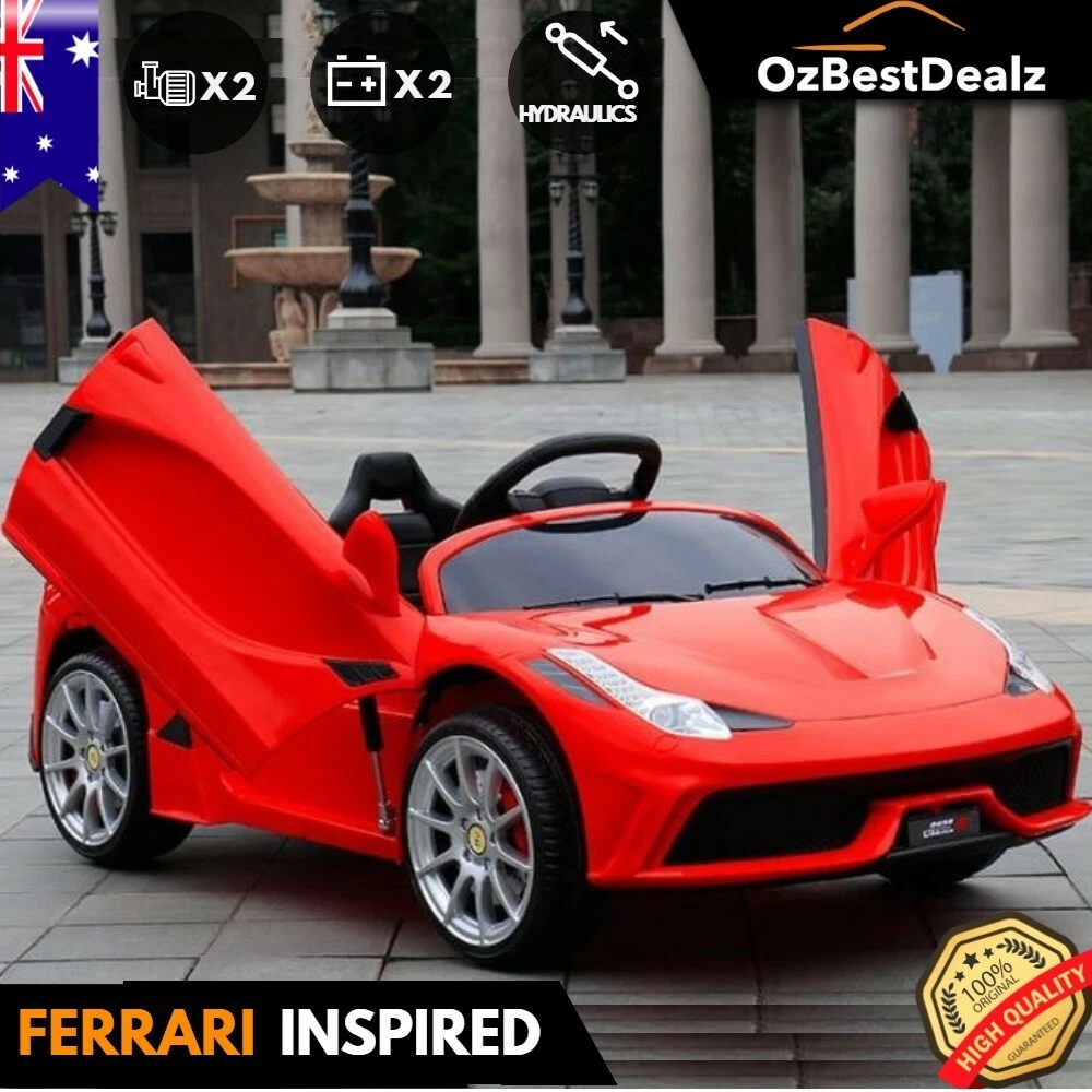 FERRARI Style Inspired red yellow Sports Kids Ride On Car Remote