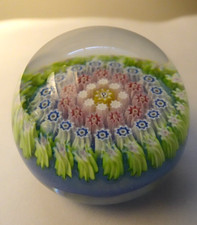 Perthshire Glass Scotland PP3 Miniature Concentric Millefiori Paperweight