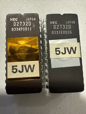 D2732D NEC INTEGRATED CIRCUIT 4Kx8 EPROM MOS VINTAGE CDIP24 Quantity 2