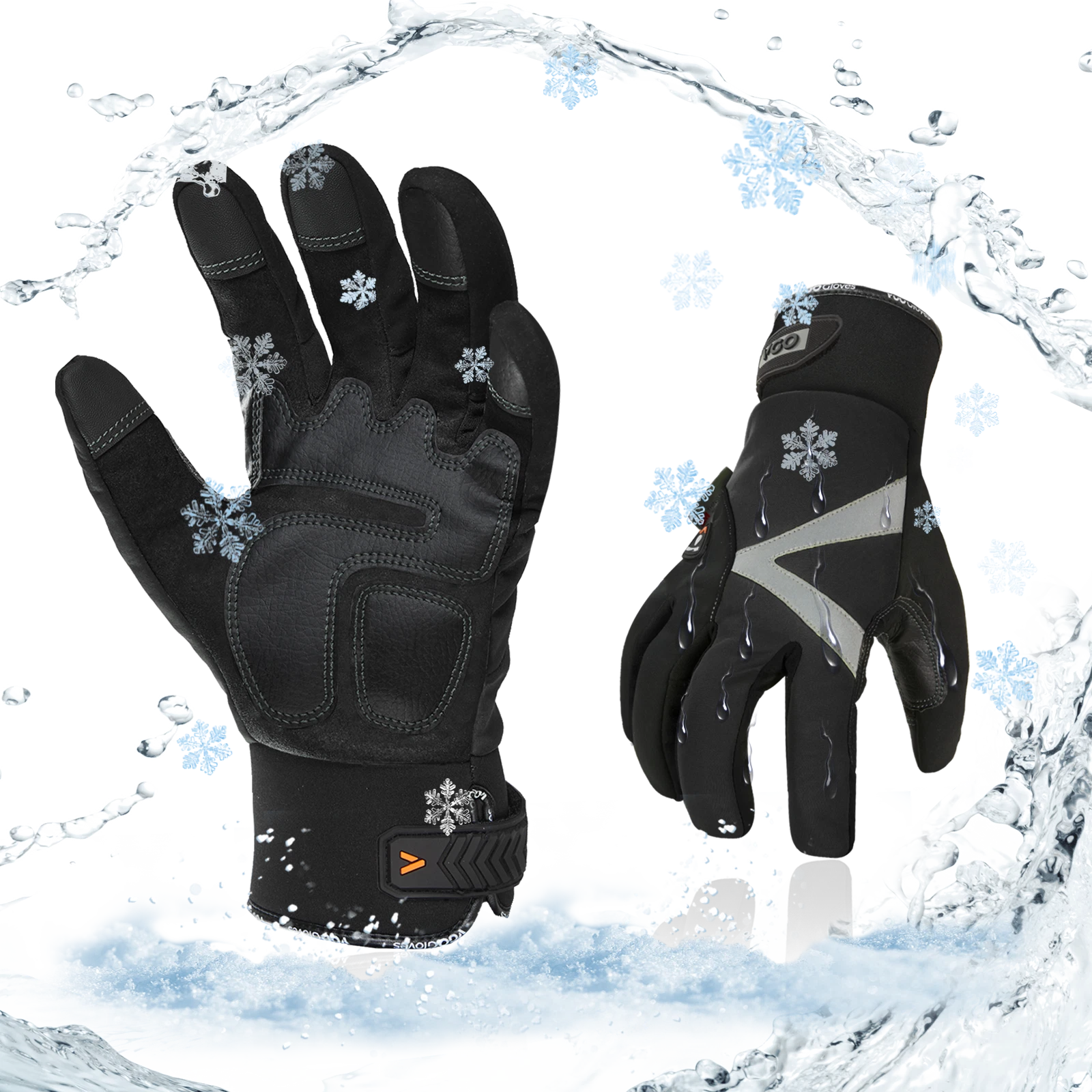 Vgo 1/2Pairs -4℉ Lined Touchscreen Waterproof Winter Work Gloves (SL8777FW-B/-Y)
Opens in a new wind
