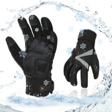 Vgo 1/2Pairs -4 Lined Touchscreen Waterproof Winter Work Gloves SL8777FW-B/-Y