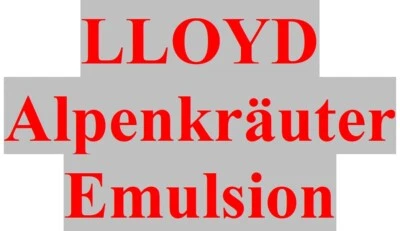 (17,50 EUR / 1Ltr.) LLOYD Alpenkräuter Emulsion Creme 200 ml Salbe