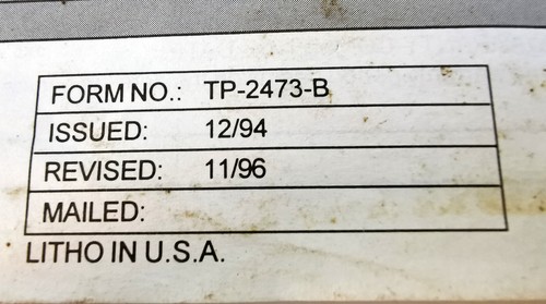 Kohler Engine Command 11-15HP Horizontal Crankshaft Owner's Manual TP2473B(c226) - Picture 4 of 4