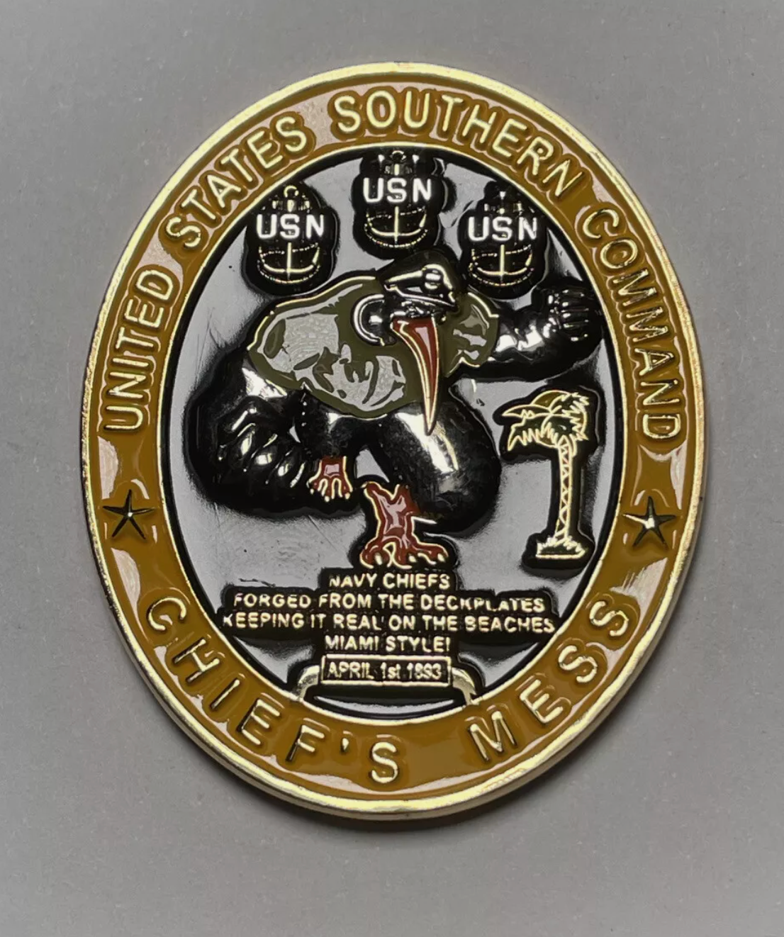 US Navy Challenge Coin US Southern Command Chief’s Mess