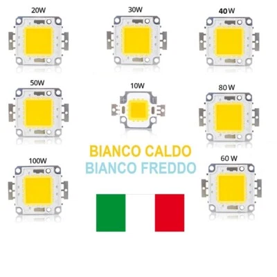 ricambio faro LED chip COB singolo bianco freddo caldo driver 12V 30V 36V