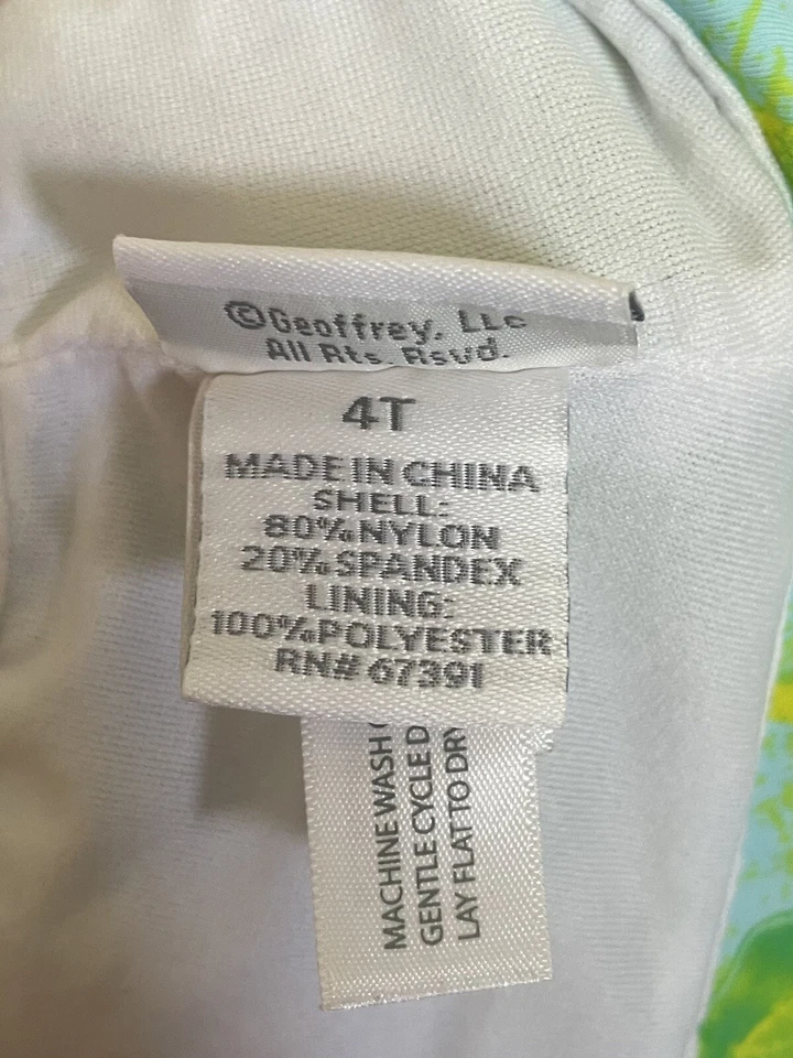 Chapéu tipo balde Kids R Us tamanho 4T amarelo, verde e branco - Imagem 4 de 4