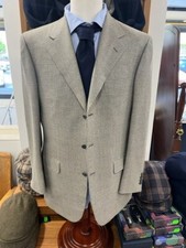 2600 BRIONI BLAZER WOOL-SILK SIZE 50 GRAY TAILOR MADE IN ITALY