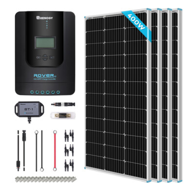 Renogy 400Watt 12Volt Solar Premium Kit W/ 40A MPPT Charge Controller Off-Grid