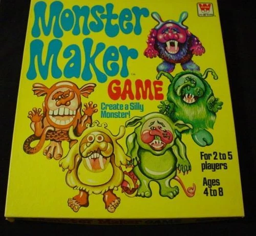 Whitman Publishing 1977 : MONSTER MAKER Game #4746 Create a Silly Monster (EX)