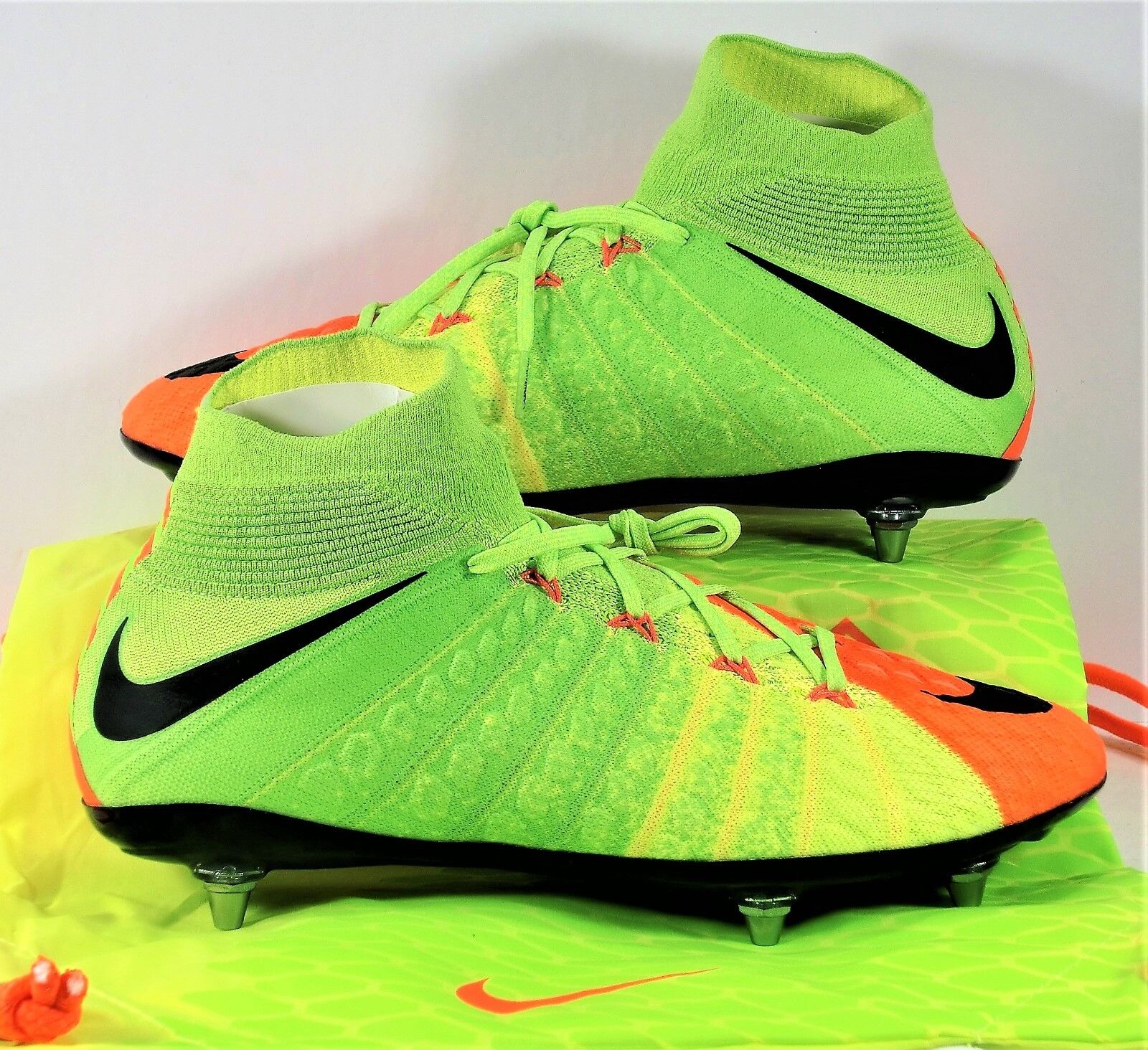 Nike Hypervenom Phantom III DF SG Flyknit ACC Soccer Cleat Sz 11 NEW 881780 309 for sale online