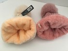 FLEECE LINED Bling Cream Winter Cable Knit Pompom Beanie Hat & Pink Shiny Beanie — photo 4