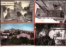 LOT OF 4 ANTIQUE POSTCARDS THEIR PICENO B/W TRAVEL GIFT OCCASION