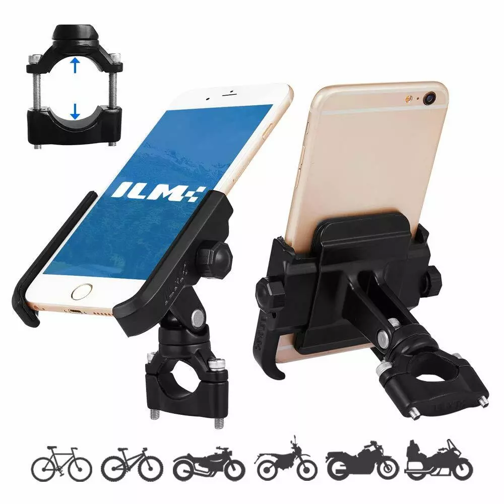 ILM Bike Motorcycle Phone Mount Aluminum Bicycle Cell Phone Holder  Accessories