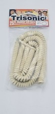 25ft Modular Coil Phone Cord by Trisonic, Ivory
