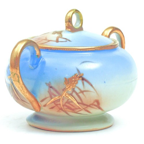 Antiguo juego de té NAGOYA SHOFU NIPPON Japón olla crema tazas platillo cisnes voladores - Imagen 11 de 24