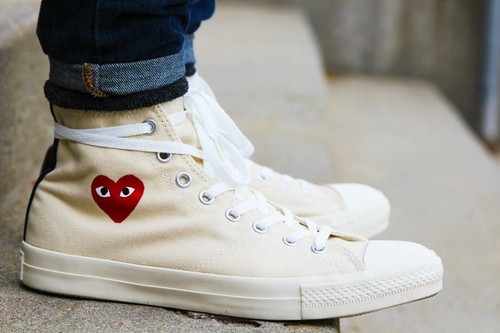 COMME DES GARÇONS PLAY x Converse Chuck Taylor® Hidden Heart High Top Sneaker  - Picture 1 of 8