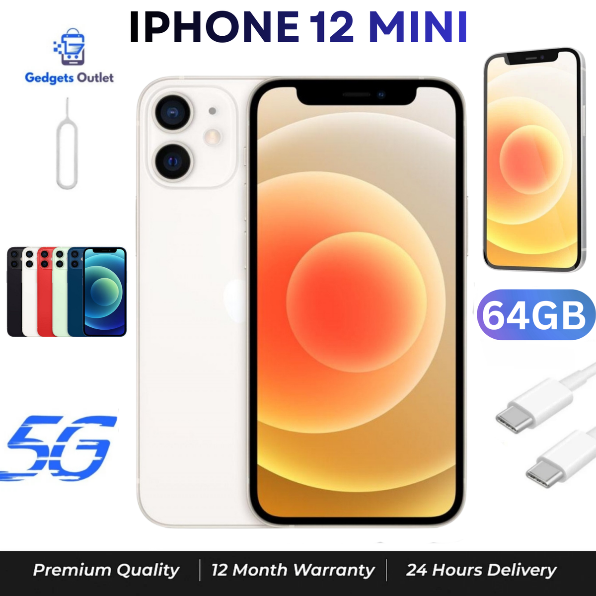 Apple iPhone 12 Mini 64GB/128GB 5G 90% + battery health Brand New