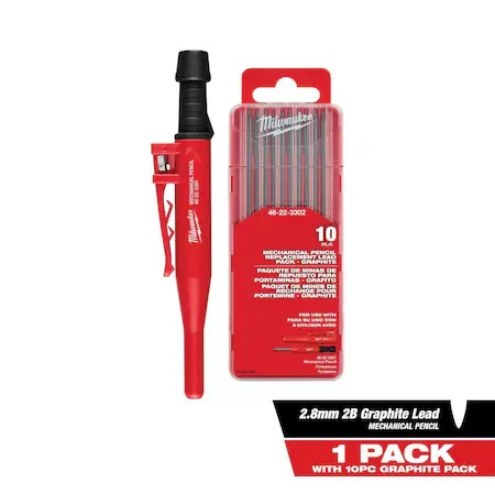 Milwaukee Tool 48-22-3301 Mechanical Pencil, Black/Red, Plastic