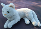 Very Soft 12" BLUE RUSSIAN Plush Grey Kitty Cat Stuffed Animal Plushie Furry Toy — photo 8