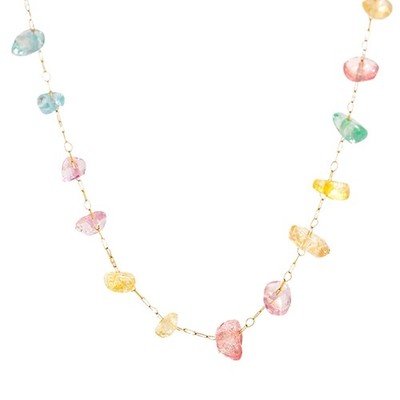Multicolor Stone Bead Necklace Bracelet Accessory for Women Outfits