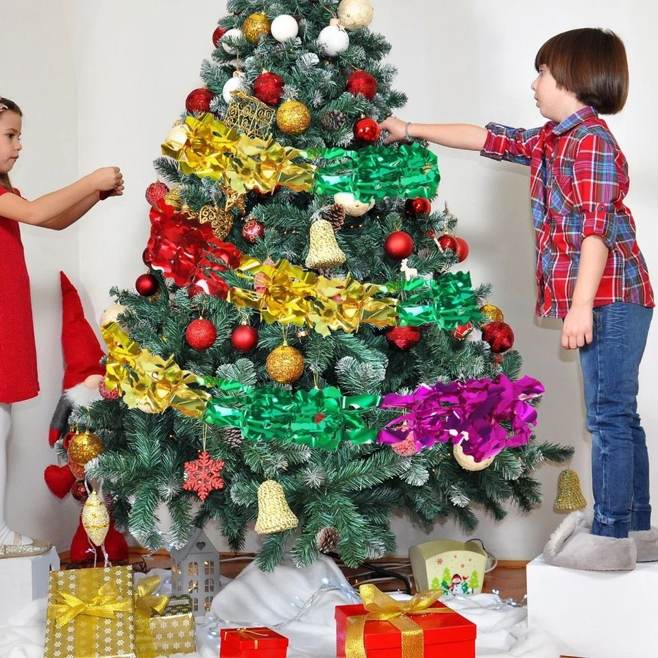 Guirnalda de Lámina de Navidad Extra Larga Techo Colgante Oropel Navidad Hogar Fiesta Decoración - Imagen 4 de 4