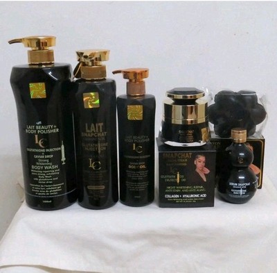 Lait Snapchat Diamant Noir Lotion + Gel + Body Oil + Face Cream + Soap + Serum