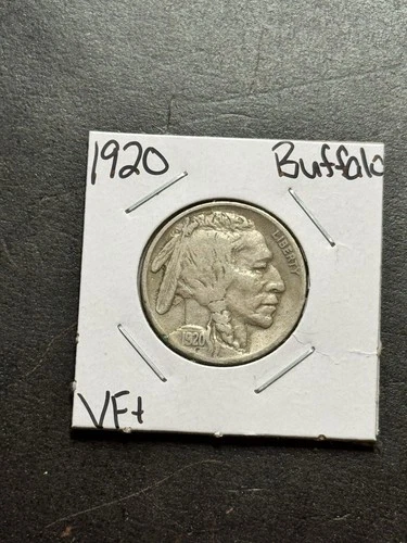 1920 P Buffalo Nickel VF Very Fine Better Date US 5c Type Coin (Raw19085)