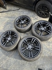 BMW 3 SERIES F30 F31 GLOSS BLACK MSPORT M STAR-SPOKE 18" ALLOY WHEEL & TYRE SET