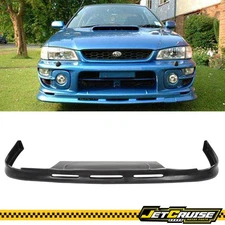 Fits 97-01 Subaru Impreza P1 Style Front Bumper Lip Spoiler Bodykit Black PU