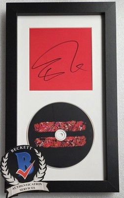 ED SHEERAN CD DISPLAY AUTOGRAPHED BECKETT BAS COA SIGNED EQUALS PRESENT GIFT