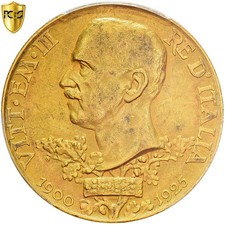 [#906886] Italia, Vittorio Emanuele III, 100 Lire, 1925, Rome, Oro, PCGS, AU55, 