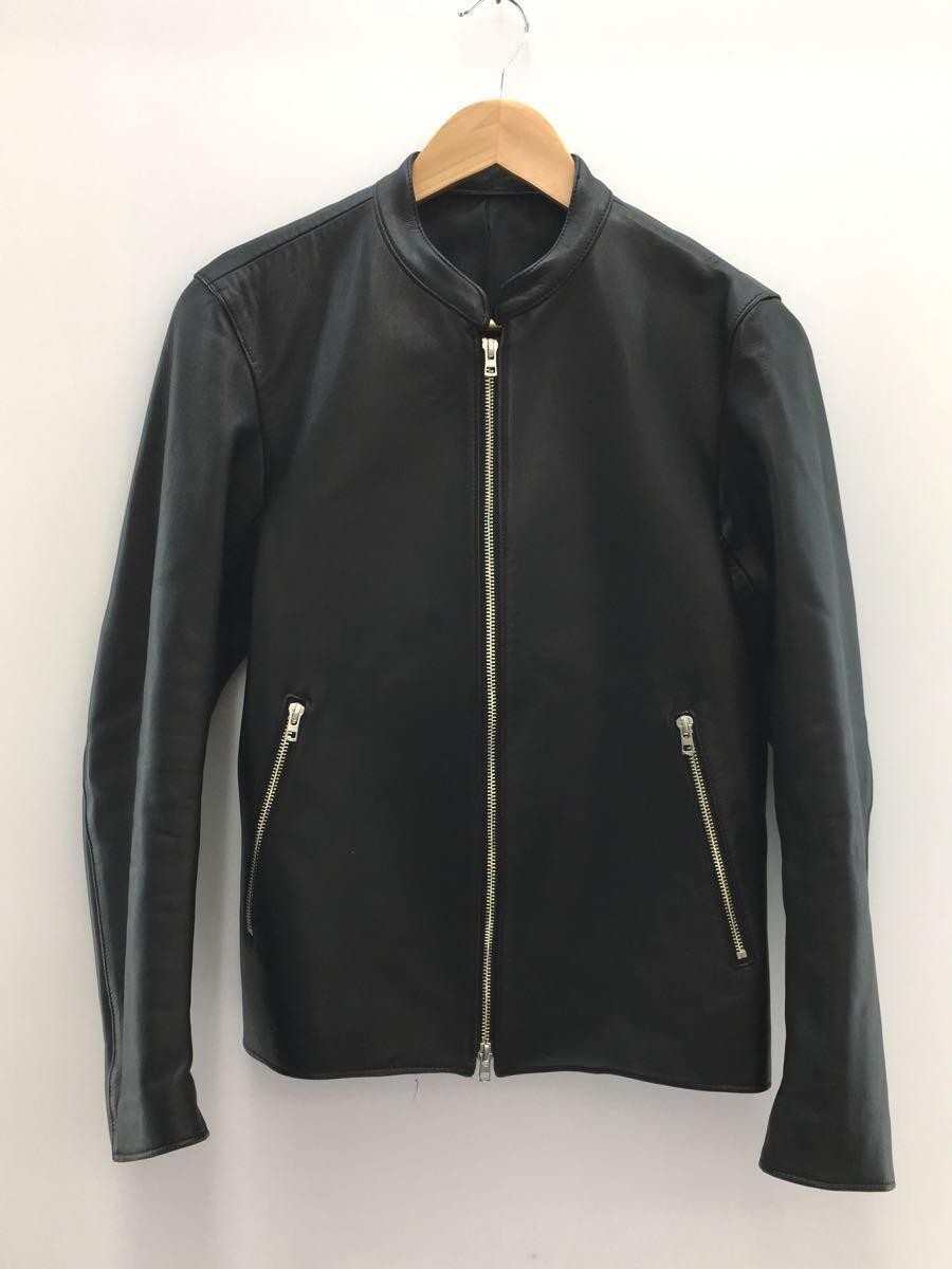 Lidnm Black Sheepskin Leather Blouson Jacket for Men Size M 1246