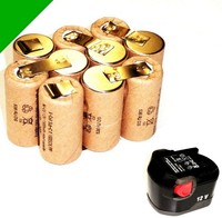 Tauschpack FüR Aeg Akku 12 V - B1214G . M. 2,0 Ah Nimh - 12 Volt