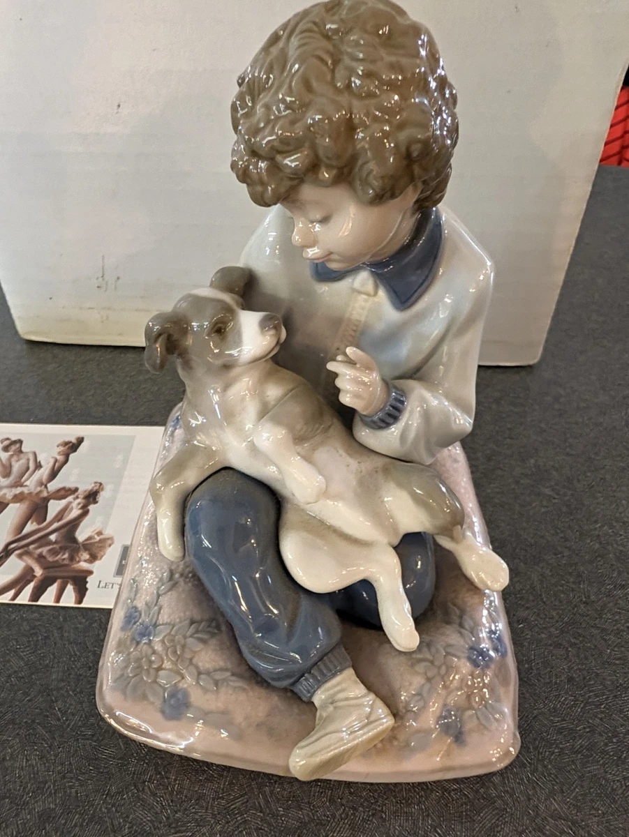 Lladr√≥ Lladro Boy With Dog for sale | eBay