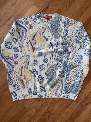 Supreme Printed Paisley Sweater White Large SS24 | eBay