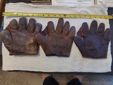 Lot of 3 vintage Old Baseball Gloves glove