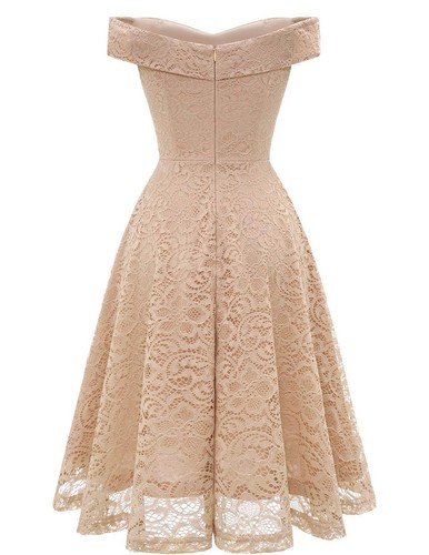 HomRain Women Lace Dress Coctail Formal Dress Elegant XL - Picture 3 of 5