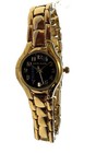 Anne Klein 10-6776G Women's Round Analog Gold Tone Date Black Dial Dress Watch — photo 1