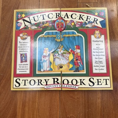 1993 Nancy Hall Nutcracker Story Book Set Advent Calendar 24 Ornament Books