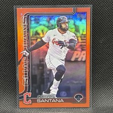 2025 Topps Update Series - Carlos Santana #US148 Orange /25