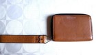 Pour La Victoire Cognac Cowhide Leather Wristlet Wallet Zip Around 4" X 6" — photo 1