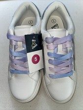 Art Class Girl Kaitlyn Court Sneakers White Silver Lavender Blue Gradient Size 5
