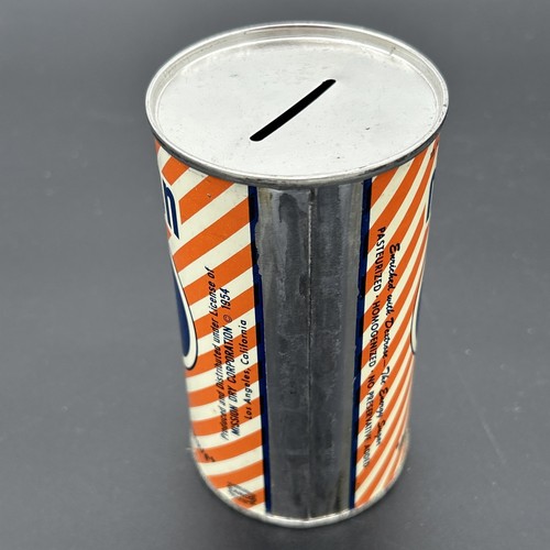 VINTAGE MISSION ORANGE DRINK PROMO ADVERTISING COIN BANK CAN USA MADE 1954 - Picture 3 of 22