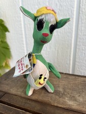 Dakin Dream Pets Green Matilda Kangaroo Yellow Baby Joey Plush Velour Vintage