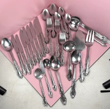 Carlyle CAY1 Full 7 Pc Set & Serve Ware Set 62 Piece Stainless Flatware Japan