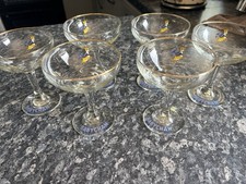 Babycham Vintage champagne coupe Glasses Set 6