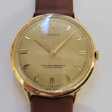 Rolex 18k Solid Gold Ref 8940 Mens 36mm 1960s Manual Wind Dress Watch RA706