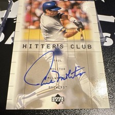 Paul Molitor Milwaukee Brewers Upper Deck Autographed Original MLB Trading Card