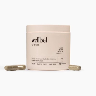WELLBEL Women for Hair, Skin, and Nails, Vegan, Gluten Free 90 Ct. 